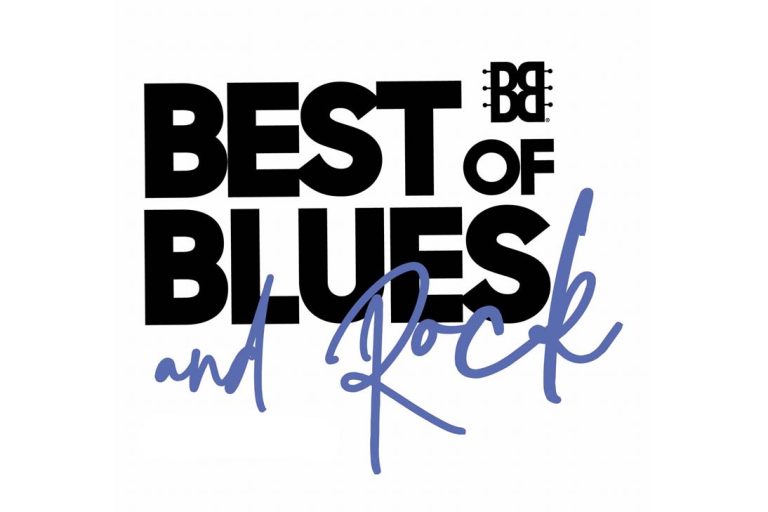 Logo do festival Best of Blues and Rock 2025 ao lado de uma lista com bandas e artistas confirmados, incluindo Dave Matthews Band, Deep Purple e Alice Cooper.