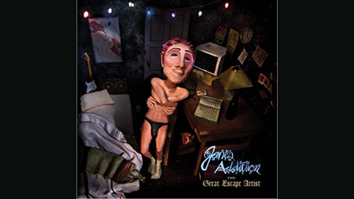 Capa do álbum The Great Escape Artist do Jane's Addiction de 2011 com artwork colorido e design artístico característico da banda.