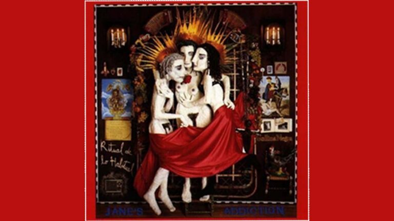 Capa do álbum Ritual de lo Habitual do Jane's Addiction de 1990 com arte visual controversa criada por Perry Farrell.