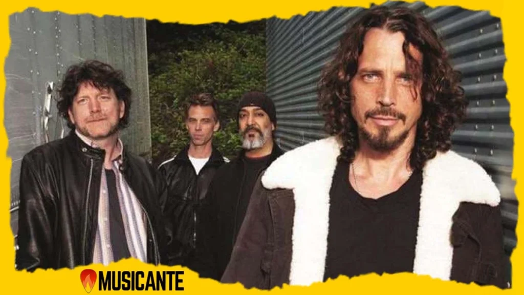 Soundgarden Hall da Fama 2025 celebra trajetória da banda de Seattle, ícone do grunge, em foto marcante dos integrantes juntos.