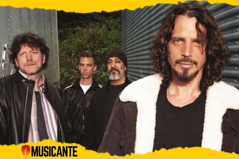 Soundgarden Hall da Fama 2025 celebra trajetória da banda de Seattle, ícone do grunge, em foto marcante dos integrantes juntos.