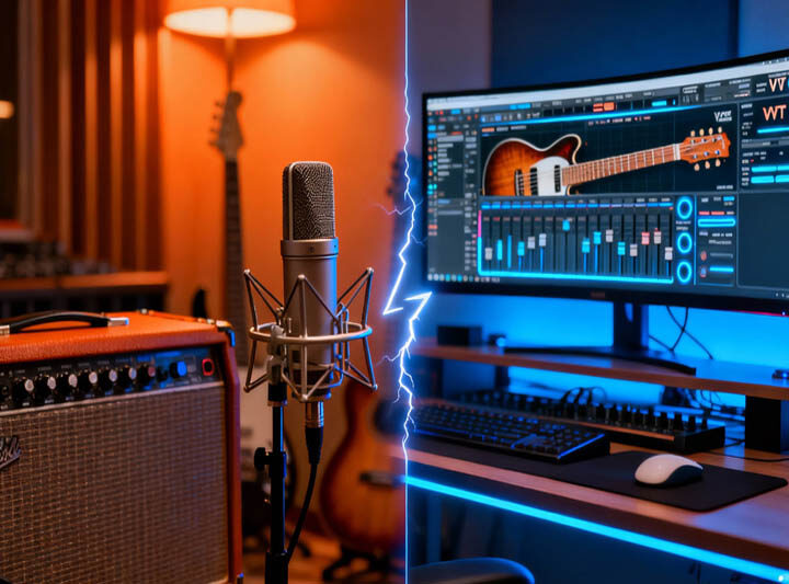Amplificador Real vs Plugin: Qual Escolher para Seu Home Studio?