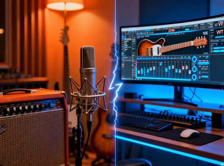 Amplificador Real vs Plugin: Qual Escolher para Seu Home Studio?