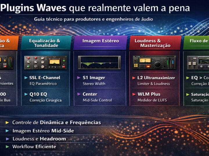 Plugins Waves que realmente valem a pena: Guia técnico para produtores e engenheiros de áudio