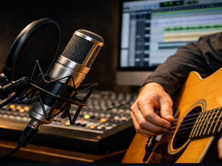 Como posicionar microfone para gravar violão e obter áudio profissional