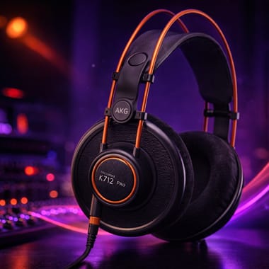 akg k712 pro fones para produção musical abertos ideais para mixagem detalhada com palco sonoro amplo usados em home studio