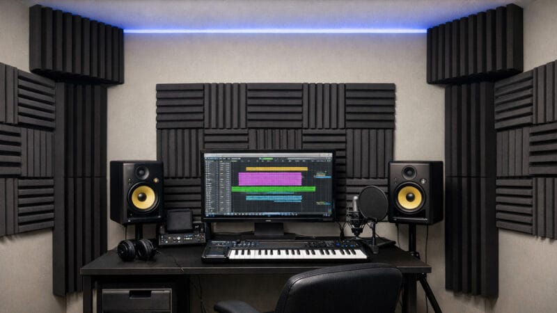 Bass traps baratas: como melhorar a acústica do seu home studio sem gastar muito.