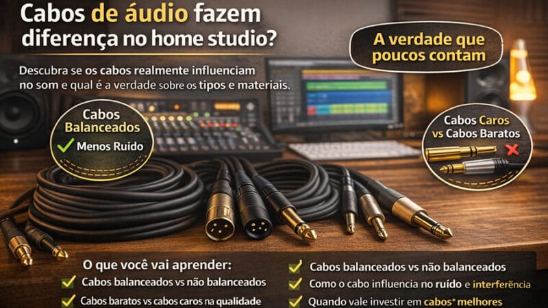 Cabos de áudio fazem diferença no home studio? A verdade que poucos contam