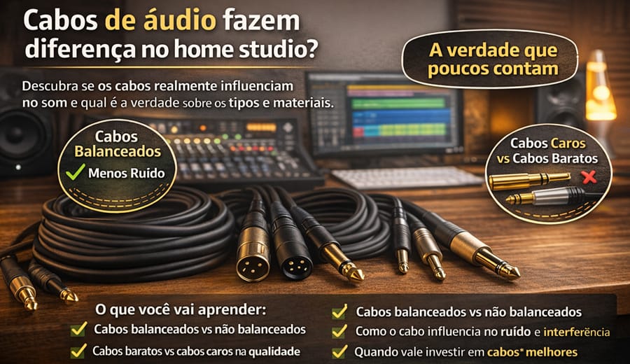 Cabos de áudio fazem diferença no home studio? A verdade que poucos contam