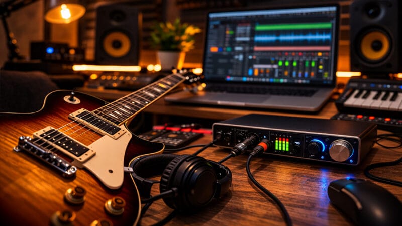 Como gravar guitarra em casa e alcançar timbre profissional