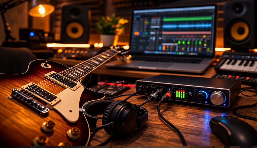 Como gravar guitarra em casa e alcançar timbre profissional