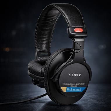 sony mdr 7506 fones para produção musical clássicos usados em estúdios profissionais para monitoramento gravação e edição de áudio