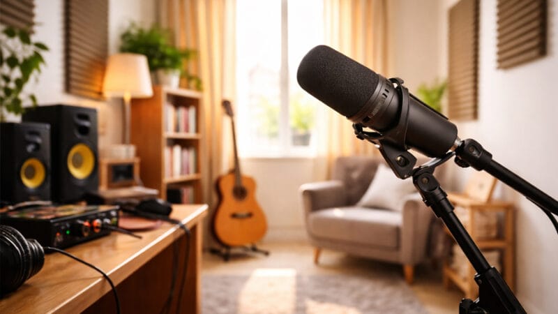 Como criar um ambiente de gravação silencioso em casa