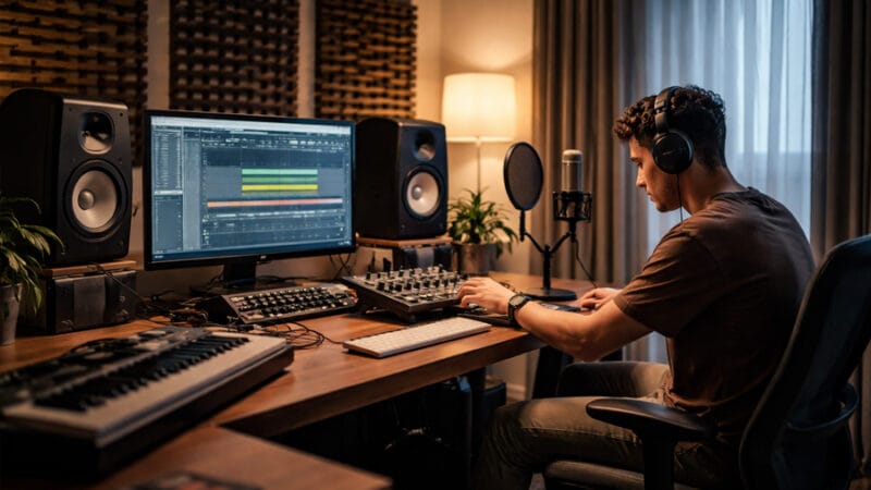 Como montar um home studio completo em 2026