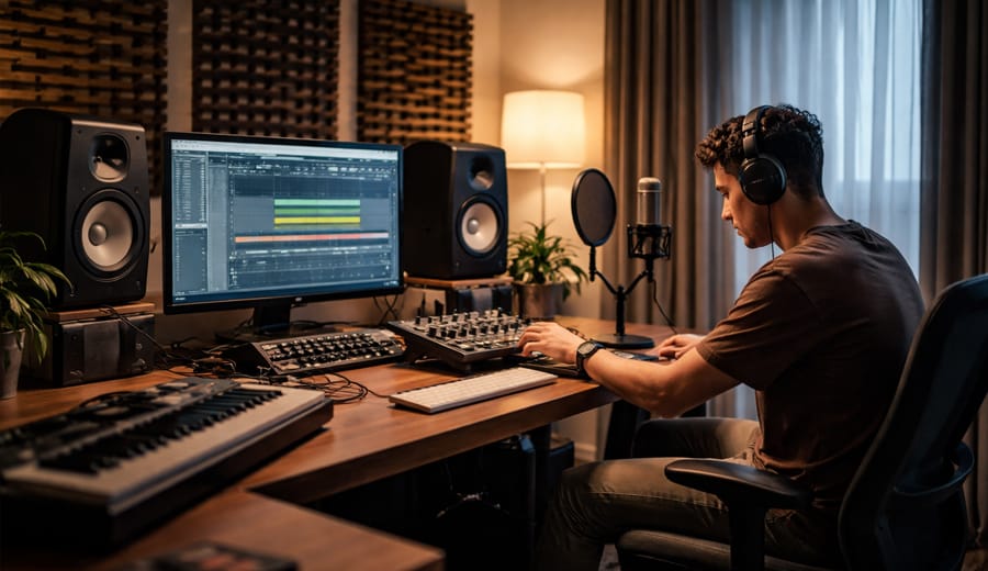 Como montar um home studio completo em 2026